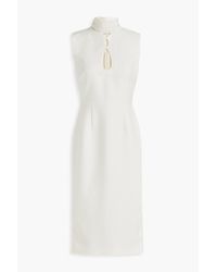 Roksanda White Cutout Stretch-cady Midi Dress
