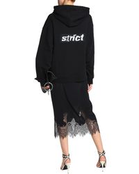 Alexander Wang Oversized Appliquéd French Cotton-terry Hoodie Black