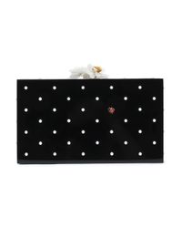 Charlotte Olympia Black Faux Pearl-embellished Perspex Box Clutch