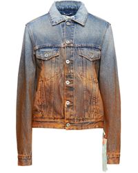 off white multicolor denim jacket