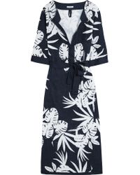 Orlebar Brown Blue Harlow Printed Cotton-terry Coverup
