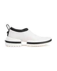 Stuart Weitzman Sw-612 Leather Slip-on Sneakers in Ivory (White) - Lyst