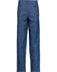 Co. Blue High-rise Straight-leg Jeans