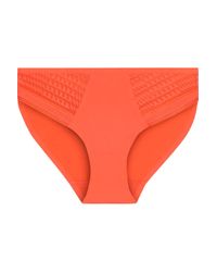 Simone Perele Simone Pérèle Muse Leavers Lace-paneled Stretch-jersey Mid-rise Briefs Bright Orange