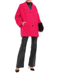 pink boiled wool jacket