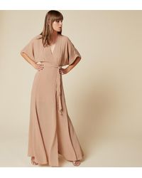 reformation winslow dress champagne