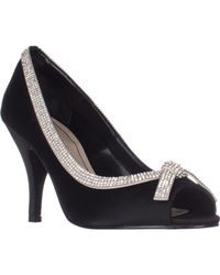 Caparros | Black Glow Peep-toe Evening Heels | Lyst