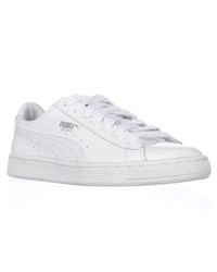 PUMA | White Basket Matte & Shine Casual Sneakers | Lyst