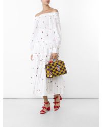 SUNO | White Embroidered Smocked Maxi Skirt | Lyst