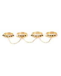 Eddie Borgo | Metallic Studded Four-finger Ring | Lyst