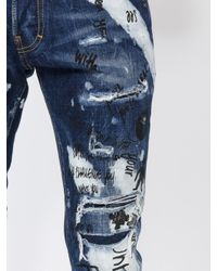 dsquared graffiti jeans