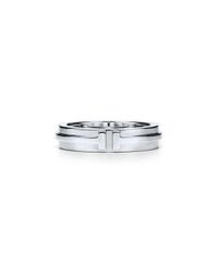Tiffany & Co | Two Narrow Ring In 18k White Gold | Lyst