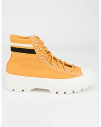 yellow high top shoes