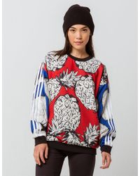 Adidas Multicolor Pineapple Womens Boyfriend Sweatshirt