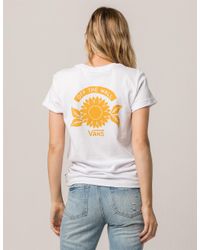 vans sunflower checkered womens tee