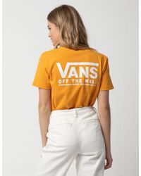 vans sunflower checkered womens tee