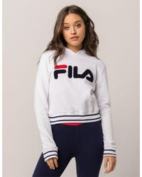 fila white hoodie women's