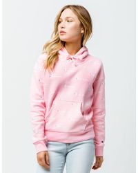 champion pink womens hoodie