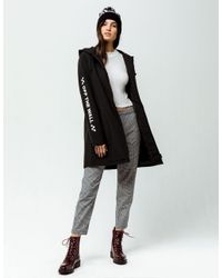 vans alliance black elongated windbreaker jacket