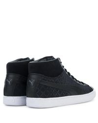 puma suede blue quilt