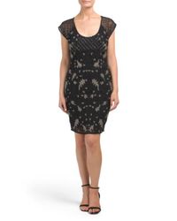 Tj Maxx Black Hand Beaded Cocktail Dress