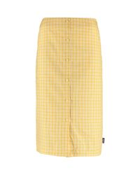 Kickers Yellow Check Midi Skirt