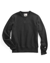 Todd Snyder - Reverse Weave Sweatshirt In Black for Men - Lyst