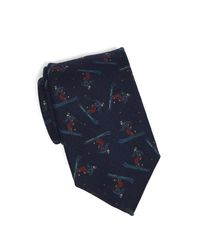 Drake's - Blue Wool Navy Skiers Tie for Men - Lyst