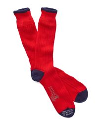 Corgi - Color Block Socks In Red for Men - Lyst