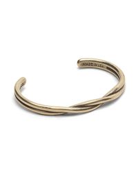 Maxx + Unicorn - Metallic Twisted Cuff In Brass for Men - Lyst