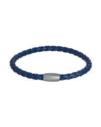 Jan Leslie - Woven Leather Bracelet Magnet Closure In Blue - Lyst