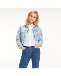 tommy hilfiger cropped denim jacket