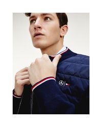 Tommy Hilfiger Baumwolle Mercedes Benz Bomberjacke Mit Stepp Einsatz In Blau Fur Herren Lyst