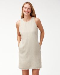 two palms linen shift dress