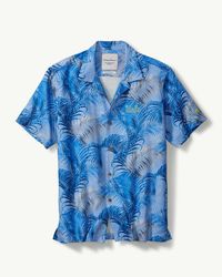 Tommy Bahama Blue Collegiate Fez Fronds Camp Shirt for men