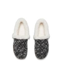 TOMS Rubber Black Sparkle Knit Women's House Slippers - Lyst
