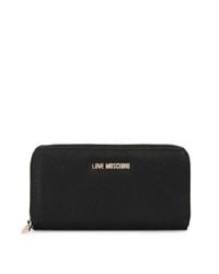 Love Moschino Black Plaque-logo Wallet
