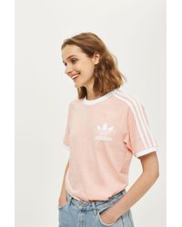 Adidas Denim California T Shirt By Originals In Pale Pink Pink
