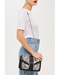 topshop zebra bag