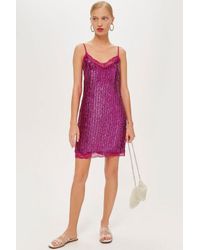 topshop diamond sequin slip dress