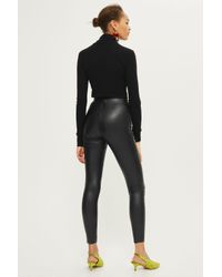 black leather pants topshop