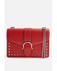 topshop beth studded shoulder bag