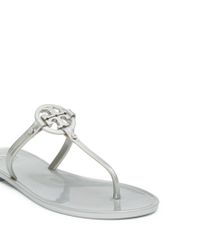 tory burch silver miller sandals