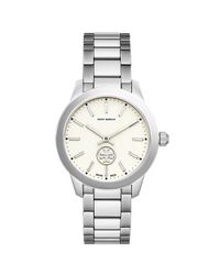 Tory Burch Collins Watch, Stainless-steel/ivory, 32 Mm in Silver 