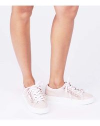 tory burch pink ruffle sneakers