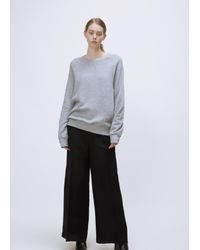 VIDEN Gray Oversized Crewneck Sweatshirt