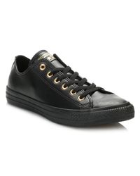 Converse Synthetic All Star Chuck Taylor Womens Black/gold Craft Sl Ox  Trainers - Lyst