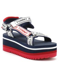 tommy jeans flatform sandals