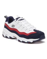 Skechers D'lites Sure Thing Womens White / Navy Trainers