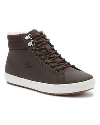 Lacoste straightset Thermo 419 1 Hommes Marron Bottes Casual Hiver Chaussures